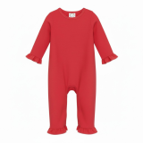 Blank Girl's Long Sleeved Ruffle Romper